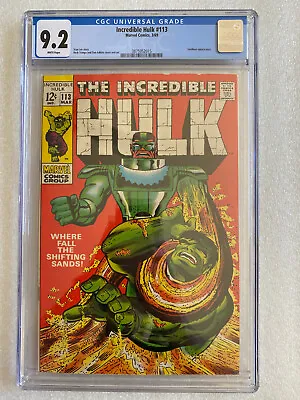 Buy Incredible Hulk #113 CGC 9.2 1969 - Sandman Appearance  • 197.48£