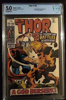 Buy Thor #166 CBCS 5.0 OW-W 2nd Full Apperance Of Him 1969 Stan Lee & Jack Kirby • 60.95£