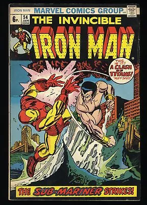 Buy Iron Man #54 FN 6.0 UK Price Variant 1st Appearance Moondragon! Marvel 1973 • 54.82£