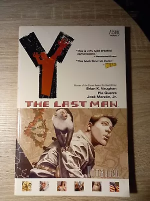 Buy Y: The Last Man Vol 1 Unmanned TPB NM (DC/Vertigo 2003) Graphic Novel Vaughan • 4.85£
