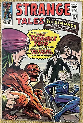 Buy STRANGE TALES #129  DR STRANGE THING TORCH 1965 Cents Copy Silver Age VG/FN • 25£
