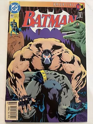 Buy BATMAN #497 Rare NEWSSTAND (DC 1993) Iconic Bane Breaks Batman’s Back NM/VF Key! • 17.58£