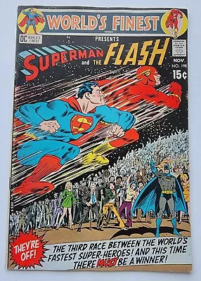 Buy World's Finest Comics 198 VG/FN 3rd Superman Vs Flash Race 1970 Mid Grade Bronze • 39.18£