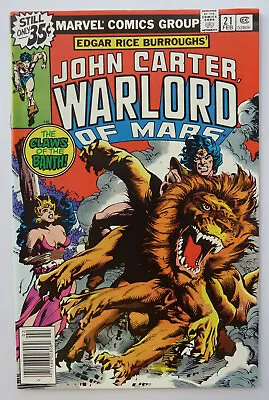 Buy John Carter Warlord Of Mars #21 - Marvel Comics February 1979 VF+ 8.5 • 9.99£