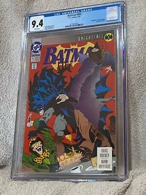 Buy Batman #492 CGC 9.4 D.C. Comics 5/93 Knightfall Begins Bane Appearance • 28.11£