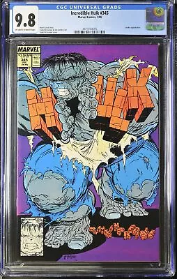 Buy Incredible Hulk #345 CGC NM/M 9.8 McFarlane Cover Art! Leader! Marvel 1988 • 505.20£