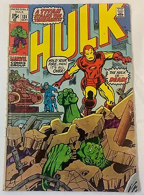 Buy 1970 Marvel INCREDIBLE HULK #131 ~ Cover Almost Detached • 7.96£