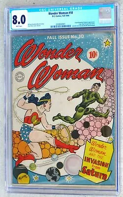 Buy Wonder Woman #10 CGC 8.0 Fall 1944 White Pages • 3,161.17£