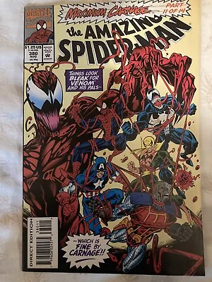Buy The Amazing Spider-Man #380 Marvel 1993 Maximum Carnage Part 11 Of 14 Venom MINT • 9.43£