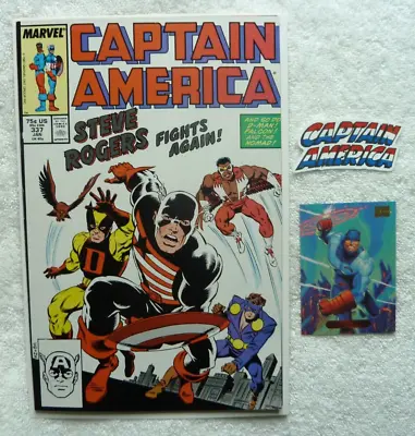 Buy Marvel Comics: Captain America #337, NM- With Free Sticker/card Please Read Text • 11.92£