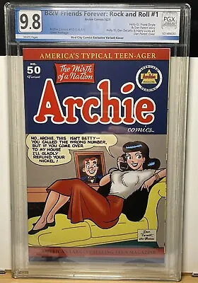 Buy B&V Friends Forever 1 Archie 50 Homage Headlights Cover PGX Not CGC Variant • 67.18£