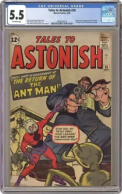 Buy Tales To Astonish #35 CGC 5.5 1962 4058224019 1st App. Ant-Man In Costume • 838.04£
