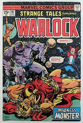 Buy Strange Tales #181 - 2nd App Gamora! Adam Warlock Pip The Troll 1000 Clowns 1975 • 7.88£