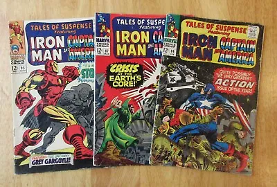 Buy Lot Of 3 TALES OF SUSPENSE: #86 (G+/VG-), 87, 95 (VG/FN) Very Bright & Colorful! • 25.54£