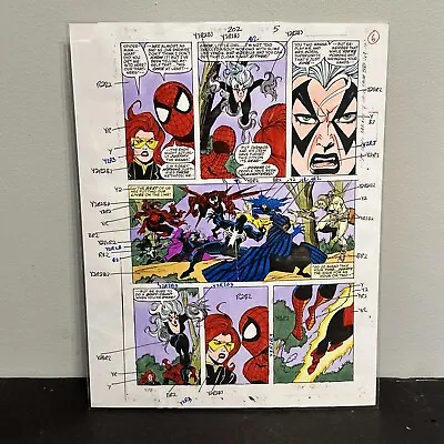 Buy Original Comic Art Spectacular SPIDER-MAN #202 COLOR GUIDE Page 6 Bob Sharen • 59.30£