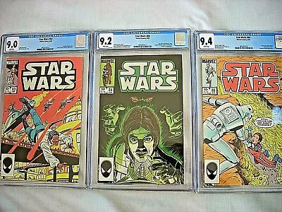 Buy Marvel STAR WARS #83 #84 #86 CGC 9.0 VF/NM - 9.4 NM 1984 • 75.11£