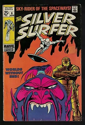 Buy MARVEL COMICS Issue 6 FN- 5.5  SILVER SURFER Fantastic Four 1969 • 54.99£