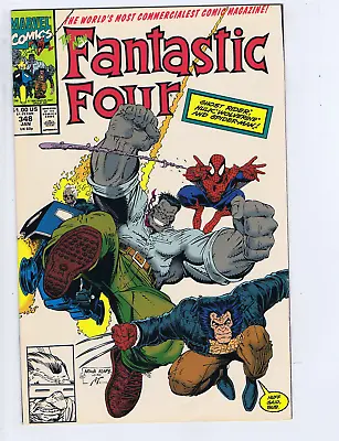 Buy Fantastic Four #348 Marvel 1990 Spider-Man, Wolverine X-Over • 11.26£