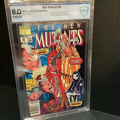Buy New Mutants 98 CBCS 8.0 Newsstand (not CGC) -1st Deadpool - Liefeld • 299.57£