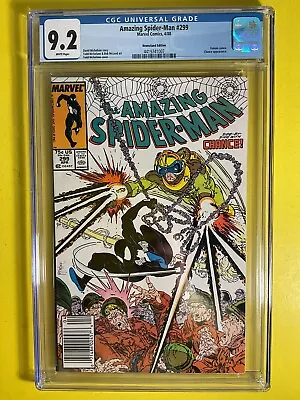 Buy Amazing Spider-Man #299 2nd Cameo Venom McFarlane CGC 9.2 Newsstand Marvel 1988 • 135.91£