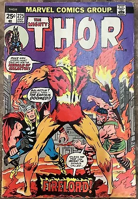 Buy The Mighty Thor 225 Marvel 1974 Comic Book 1st Firelord • 39.97£