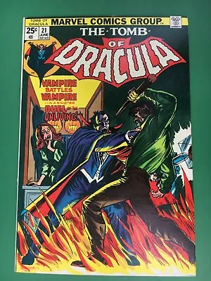 Buy 1974 Marvel The TOMB Of DRACULA Comic #21 With BLADE Appearance (Fine/VF) • 24.09£