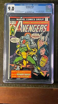 Buy Avengers 135 CGC 9.0 Origin Vision Revised Ultron Appearance 1975!! • 125.66£