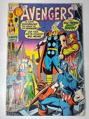 Buy Marvel Comics Avengers #92  Kree-Skrull War  Part 4; Sal Buscema Art VG- 3.5 • 14.54£