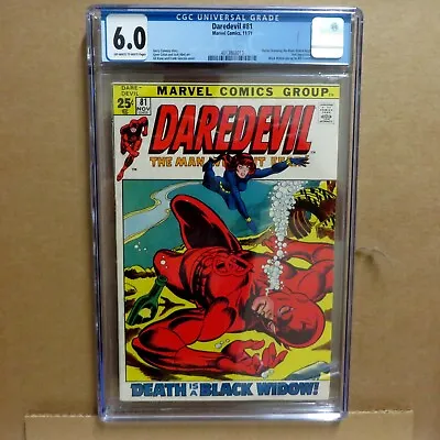 Buy DAREDEVIL #81 CGC Graded 6.0 1971 Marvel Comics Black Widow Begins • 54.85£