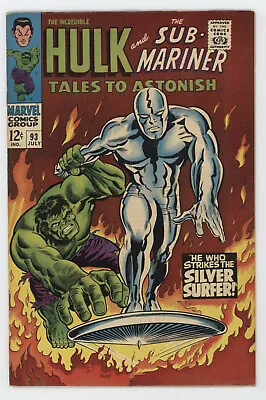 Buy Tales To Astonish 93 Marvel 1967 FN VF Namor Sub-Mariner Hulk Silver Surfer • 395.79£