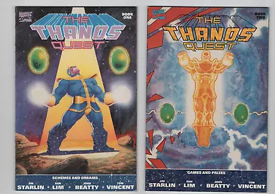 Buy The Thanos Quest #1 & 2 1st Print Newsstand Variant TPB Set 1990 Marvel Comic • 31.62£
