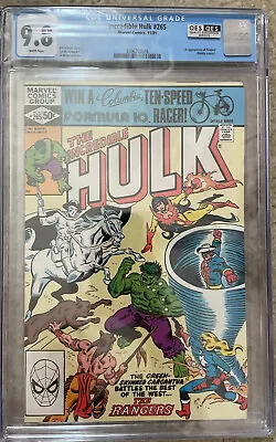 Buy Incredible Hulk #265 CGC 9.8 NM/M White Pgs (1st App Firebird) QES Cert 1981 • 150.21£
