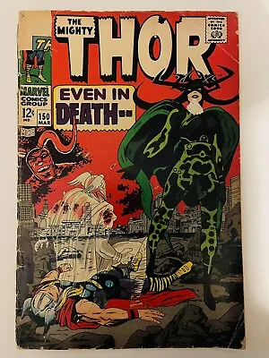 Buy MARVEL - THE MIGHTY THOR #150 (1968) Featuring HELA & THE WRECKER & TRITON • 22.13£