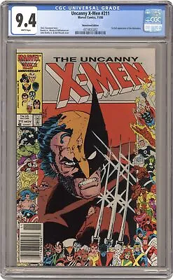 Buy Uncanny X-Men #211N CGC 9.4 Newsstand 1986 4074835002 • 55.21£
