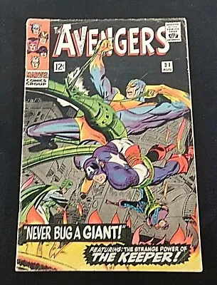 Buy Vintage The AVENGERS #31 Captain America, Giant-Man, Hawkeye (Aug. 1966) • 15.77£