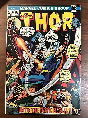 Buy Thor #214 FN-  Into The Dark Nebula!  (Marvel 1973) • 9.59£