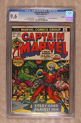Buy Captain Marvel #25 CGC 9.6 Savannah 1973 1053925005 • 521.80£