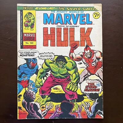 Buy Mighty World Of Marvel #103 Marvel UK Magazine September 21 1974 Hulk FF • 7.94£