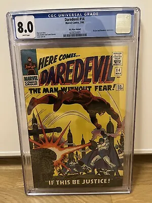 Buy Daredevil 14 - CGC 8.0 - WP, Marvel Silver Age Key, Rare UKPV • 199.90£
