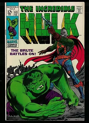 Buy Marvel Comics THE INCREDIBLE HULK Issue 112 The Brute Lives On! VFN- 7.5 • 50.99£