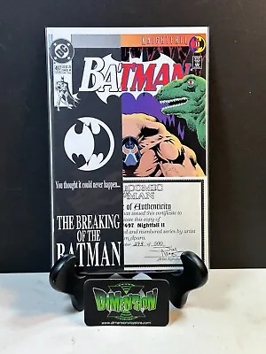 Buy Batman #497 Signed By Jim Aparo W/ Coa 293/500 Comic 1993 Nm Dc Knightfall 11 • 104.55£
