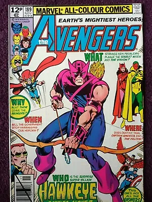 Buy Comics: The Avengers 189 1979, Hawkeye, Captain America, Thor, The Falcon. • 25£