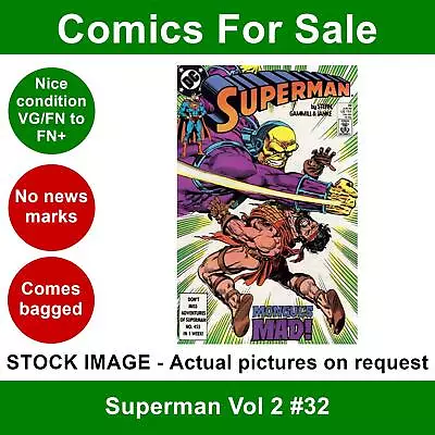 Buy DC Superman Vol 2 #32 Comic - VG/FN+ 01 June 1989 • 3.99£