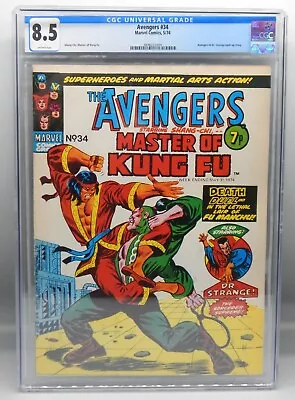 Buy CGC 8.5 Marvel  AVENGERS Shang Chi Master Of Kung Fu UK Weekly #34 Dr Strange !! • 59.30£