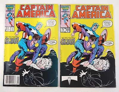 Buy Captain America #325 Newsstand + Direct (1987 Marvel) 1st Slug Comics Lot • 8.32£