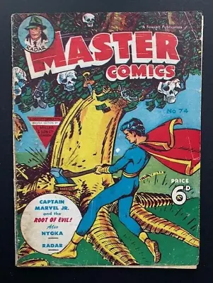 Buy MASTER Comics #74 (L Miller/Fawcett-r #87) Captain Marvel Jr. Rare UK G.Age 1950 • 19£