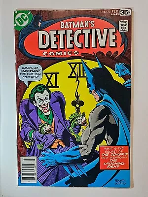 Buy Detective Comics #475 FN- 5.5 1978 Classic Laughing Fish/Joker Cover • 44.24£