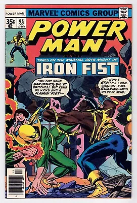 Buy Power Man #48 7.0 1st Iron Fist & Power Man Meeting Ow/w Pages 1977 • 31.62£