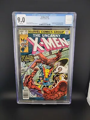 Buy X-Men #129 CGC 9.0 1980 White Pages First Kitty Pryde & Emma Frost Newsstand • 218.44£