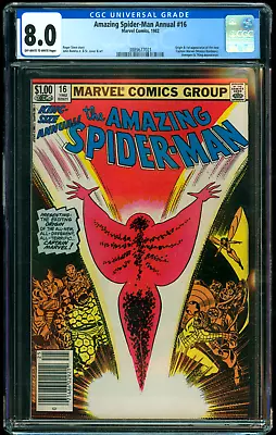 Buy AMAZING SPIDER-MAN Annual #16 CGC 8.0 1st App MONICA RAMBEAU Captain Marvel • 56.29£